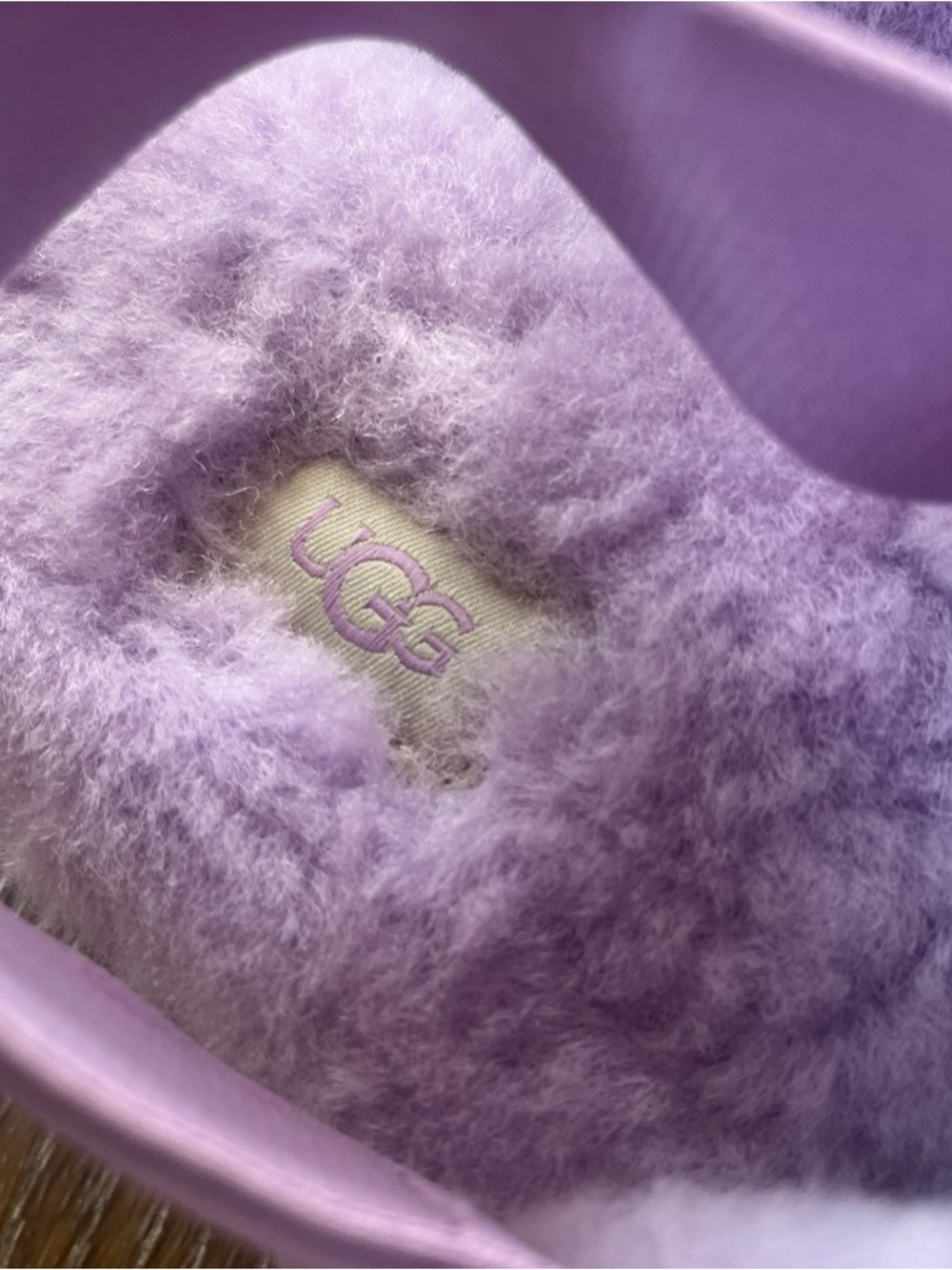 UGG Super Fluff Slipper Sandal Lilac Bloom - Picture 2 of 7